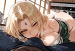 1boy1girl 1girl ai_generated ass blonde_hair bulge curvy curvy_female curvy_figure dark-skinned_male dark_skin long_hair mature_female milf naruto naruto_shippuden tsunade