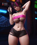  1girl 1girl 1girls 3d asian asian_female bad_bitch beach big_breasts black_hair breasts capcom erect_nipples fighting_game front_view huge_breasts juri_han short_shorts skimpy skimpy_clothes skimpy_outfit slutwear standing standing_up street_fighter street_fighter_6 tagme tekonsfw twitter video_game_character video_game_franchise video_games voluptuous 