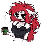  1girl 1girl 1girls anthro bad_bitch big_breasts big_breasts big_ears big_eyelashes bitch black_bra black_clothing black_lips black_markings black_sclera black_shirt bra breasts busty_female cat_ears cat_girl catgirl chocker cleavage coffee coffee_cup colored cute digital_media_(artwork) earring eepy fanart felid feline felis female_anthro female_focus female_only fur furry furry_female furry_only goth goth_furry goth_girl grin heart hips infie infie_(snfw) just_woke_up lips long_hair mammal marking markings markings_on_face mature mature_female necrolourian_(species) no_ai non-human nose oc original original_character question_mark red_eyes red_hair redhead_female redheaded_female sleepy slut slutty_female snfw snfw_(artist) solo_female sticker symbol symbol_on_chest tattoo tattoo_on_chest touching_breast touching_breasts white_fur white_skin whore xelfaye 