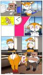  1boy 1girls 2d_(artwork) 2d_artwork aggretsuko alarm_clock anthro anus areola ass bald bent_over big_breasts bikini_top blue_sky blush blush_stickers breasts buck_teeth bulge cervid cervine chair city cityscape cleavage clock clothes_lift clothing comic comic_strip computer crossed_arms desk digital_media_(artwork) domestic_pig exposed_ass exposed_breasts exposed_pussy fat_male female food furry furry_female furry_male furry_with_furry half-closed_eyes heart-shaped_pupils high_heels horns looking_back looking_pleasured makeup male mammal necklace netflix nipples nude nude_female office office_chair office_lady open_mouth orange_fur paper pink_eyes plump pussy savagensfw shirt shirt_lift sitting sitting_on_chair skirt skirt_down sky smile suid suine surprised surprised_expression surprised_face swivel_chair symbol-shaped_pupils tail tsunoda two-tone_fur unamused undressing undressing_self wall_clock watch white_background white_shirt wide-eyed worried worried_expression worried_face worried_look wristwatch 