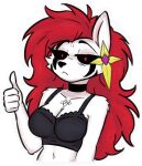  1girl 1girl 1girls anthro bad_bitch belly belly_button big_breasts big_breasts big_ears big_eyelashes bitch black_bra black_clothing black_lips black_markings black_sclera bra breasts busty_female cat_ears cat_girl catgirl chocker cleavage colored cross_earrings cute digital_media_(artwork) earring fanart felid feline felis female_anthro female_focus female_furry female_only fur furry furry_female furry_only golden_earrings goth goth_furry goth_girl heart infie infie_(snfw) lips long_hair looking_at_viewer mammal marking markings markings_on_face mature mature_female necrolourian_(species) no_ai non-human non_explicit nose oc original original_character red_eyes red_hair red_long_hair redhead redhead_female redheaded_female sfw sfw_version slut snfw snfw_(artist) solo_female sticker symbol symbol_on_chest tattoo tattoo_on_chest thumbs_up white_fur white_skin whore xelfaye 