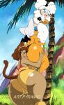  breast_press climbing closed_eyes face_in_ass gameoverse huge_ass kit_(gameoverse) lanolin_the_sheep looking_down pussylicking pyramid_(artist) rimming rouge_the_bat sonic_the_hedgehog_(series) sweat swimsuit tail yuri 