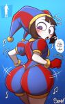 1girl ass big_ass breasts epic_games fortnite glitch_productions huge_ass pomni_(the_amazing_digital_circus) semidraws the_amazing_digital_circus