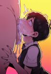 2boys ai_art ai_generated aigooner19aught7 deepthroat deepthroat deepthroat fellatio oral sucking_penis sunny_(omori)