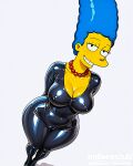 ai_generated big_breasts cameltoe erect_nipples_under_clothes latex_bodysuit marge_simpson the_simpsons thighs