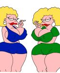 big_ass big_breasts breasts dat_ass maxtlat patty_bouvier race_change selma_bouvier the_simpsons thick twins