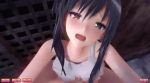 1boy 1girl black_hair blush bottomless censored kotegawa_yui long_hair looking_at_viewer mm-star open_mouth sex shirt_lift suspended_congress to_love-ru webm