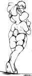anthro ass ass_focus bike_shorts bunny_ears bunny_girl bunny_tail from_behind from_below furry furry_female gloves lineart lola_bunny long_ears looney_tunes rabbit rabbit_ears rabbit_girl rabbit_humanoid rabbit_tail running short_sleeves simple_background t-shirt tight_clothes unbakable white_background white_gloves wide_hips