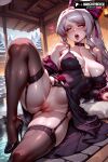 1girl 1girls 2025 ai_assisted ai_generated anime animeprds25 artist_name bare_shoulders big_breasts black_dress black_thighhighs bow breasts dress garter_belt grey_hair high_heels high_quality high_res high_res high_resolution long_hair lying no_panties onsen open_mouth overlord overlord_(maruyama) pale_skin patreon_logo patreon_username ponytail pussy red_eyes shalltear_bloodfallen snow stable_diffusion stockings tongue tongue_out uncensored watermark