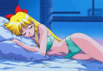  1girl adult_swim alluring bed bedroom bishoujo_senshi_sailor_moon bishoujo_senshi_sailor_moon_r bishoujo_senshi_sailor_moon_s bishoujo_senshi_sailor_moon_s_the_movie bishoujo_senshi_sailor_moon_supers bishoujo_senshi_sailor_moon_supers_the_movie blonde_hair bra closed_eyes minako_aino on_bed panties sleeping stray_pig_(artist) toei_animation toonami viz_media 