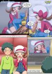 1girl ash_ketchum comic lyra_(pokemon) palcomix penis pokemon pokepornlive wet_dreams_2.5_(comic)