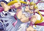 1girl anus barefoot bishoujo_senshi_sailor_moon blonde_hair blue_eyes blush bondage breasts dress female female_only hairless_pussy long_hair looking_at_viewer no_underwear palcomix princess_serenity pussy sailor_moon slavetoon soles solo spread_legs toes torn_dress tsukino_usagi twintails usagi_tsukino