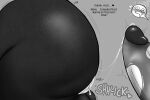  2boys after_sex anonymous_male bent_over big_penis cum_in_ass cum_inside cum_leaking dark-skinned_femboy dark-skinned_male dizzy dizzy_eyes femboy gay_sex jayden_(fazzinart) large_ass monochrome out_of_frame round_butt wet_penis 