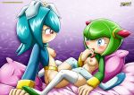 2017 2girls 4kids_entertainment alien alien_girl alien_humanoid ass bbmbbf breasts cosmo_the_seedrian female galaxina_the_seedrian humanoid incest medium_breasts mobius_unleashed navel palcomix plant plant_girl plant_humanoid seedrian sideboob sisters sonic_(series) sonic_the_hedgehog_(series) sonic_x tagme tms_entertainment