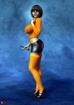  3d big_breasts glasses high_heels scooby-doo shorts sodacan_(artist) stockings velma_dinkley 