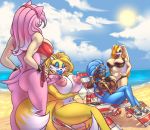 4girls amy_rose anthro big_breasts bikini bimbofication blue_hair brown_hair cleavage cream_the_rabbit dark_skin female female_only furry futanari futanari_with_female ganguro genderswap happy_trance long_hair meshpet miles_"tails"_prower nipple_piercing penis piercing pink_hair sega sonic sonic_the_hedgehog sonic_the_hedgehog_(series)