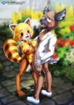  aggressive_retsuko barefoot bbmbbf big_breasts blush cum_in_mouth cum_on_breasts cum_on_face cum_puddle cumshot fur34 fur34* haida paizuri palcomix pietro&#039;s_secret_club puddle retsuko size_difference toes 