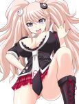 danganronpa junko_enoshima konno_tohiro skirt smile