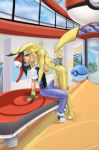  2boys anthro anthrofied ash_ketchum bulge erection furry hentai kissing long_penis pikachu pokemon pokemon_(anime) pokemon_center pokephilia porkyman surprise veiny_penis yaoi 