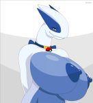 animated animated_gif anthro big_breasts evov1 gif looking_at_viewer lugia nipples pokemon shaking shaking_breasts smile