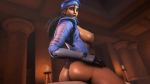 3d ana_(overwatch) animated arhoangel ass big_ass big_breasts big_penis bwc dark-skinned_female dark_skin female interracial light-skinned_male light_skin male overwatch penis sex thick_penis webm