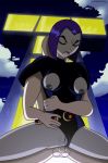 1boy 1girl anal ass bouncing bouncing_breasts breasts dg gif incogneato leotard nipples outside pussy raven_(dc) sex teen_titans