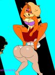 big_ass big_breasts crash_bandicoot_(series) crossover furry girl_on_girl goof_troop kitty_katswell peg_pete pussylicking pyramid_(artist) sitting_on_face smothering_ass swimsuit tawna_bandicoot yuri