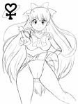 aino_minako bishoujo_senshi_sailor_moon clothed gloves leotard looking_at_viewer minako_aino monochrome sailor_venus serafuku skirt skirt_lift standing