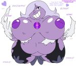  1girl amethyst amethyst_(steven_universe) areola cartoon_network daredemon7000 english_text habbodude huge_breasts nipples steven_universe 