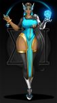 big_breasts black_hair breasts female overwatch solo symmetra symmetra_(overwatch) waifuholic yellow_eyes