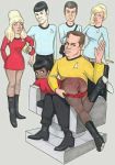  bottomless christine_chapel dark-skinned_female james_t._kirk janice_rand leonard_mccoy light-skinned_female light-skinned_male nyota_uhura spanking spock star_trek 