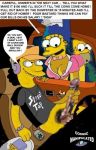  artist_name black_eyes cosmic_(artist) english_text homer_simpson marge_simpson nipple_slip otto_mann penis teeth text the_simpsons yellow_skin 