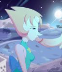  animated aqua_eyes bluebreed gif orange_hair pearl short_hair steven_universe 