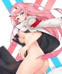 areola ass cape darling_in_the_franxx high_resolution horns jiujiuyatou_(yayanzz) naked_cape uniform zero_two_(darling_in_the_franxx)