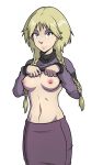 breasts clothes_lift elyon_brown looking_at_viewer no_bra partially_clothed transparent_background w.i.t.c.h.