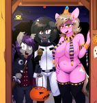  1girl 2017 anthro areola bat_pony big_breasts black_hair blonde_hair breasts cameltoe candy clothed clothing cosplay ear_piercing equine fan_character fangs food friendship_is_magic furry group gun hair hasbro horse legwear mammal melee_weapon my_little_pony night nipple_bulge nolegs_(oc) open_mouth partially_clothed piercing pony purple_eyes purple_hair ranged_weapon red_eyes replica_(artist) replica_(oc) reppy slightly_chubby smile spacesuit star stockings sword weapon yellow_eyes 