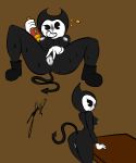  bendy_(batim) bendy_(bendy_and_the_ink_machine) bendy_and_the_ink_machine big_ass big_breasts drunk genderswap happy lying pov pussy stretched_pussy 