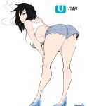  bent_over looking_at_viewer looking_back original_character underboob wii_u_tan zeromomentai 