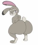 1girl anus ass big_ass big_chungus bouncing_ass butt_crack dat_ass disney female_only furry genitals gif high_res huge_ass judy_hopps lagomorph leporid looking_at_viewer looking_back mammal meme nude parody purple_eyes pussy rabbit short_playtime twerking xmetalhusky zootopia