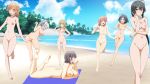  16:9_aspect_ratio 6+girls 7girls alluring barefoot completely_nude feet female female_only hikigaya_komachi isshiki_iroha kawasaki_saki miura_yumiko multiple_girls nude seaside uncensored yahari_ore_no_seishun_lovecome_wa_machigatteiru. yuigahama_yui yukinoshita_haruno yukinoshita_yukino 