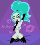 bedroom danny_phantom ember_mclain ghost lipstick_kiss nude purfectprincessgirl tongue tongue_out