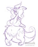  anthro bbw dragon goodra halloween hat nintendo plump pokemon scale smile thick weasselk wide_hips witch witch_hat 