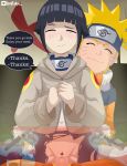 1boy 1girl closed_eyes clothed_sex deviltokyo embarrassed english_text good_sex happy_sex hetero hinata_hyuuga male/female naruto naruto_(series) naruto_uzumaki speech_bubble torn_clothes uncensored under_the_table vaginal vaginal_sex