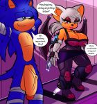  1girl anthro bat big_breasts big_penis breasts dreamcastzx1 female furry hedgehog hithog huge_breasts huge_penis male male/female mammal penis ponytail rouge_the_bat sega sonic_the_hedgehog tight_outfit 