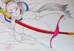 big_breasts blue_skin breast breasts dragon_ball dragon_ball_super drawn hand_drawn hand_drawn_curves hot panties pussy seductive staff vados white_hair