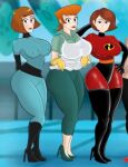  3_girls big_ass big_breasts breasts brown_hair bust busty cartoon_network clothing cropped crossover curves curvy curvy_female curvy_females curvy_figure curvy_hips danny_phantom dexter&#039;s_laboratory dexter&#039;s_mom disney disney_channel edited elastigirl female female_only heels helen_parr heroine high_heels hips hourglass_figure huge_ass huge_breasts huge_thighs looking_at_viewer lord_lince madeline_fenton mature mature_female mature_woman milf mother multiple_girls nickelodeon nipple_bulge orange_hair pixar short_hair superhero superheroine the_incredibles thick_thighs voluptuous wide_hips 