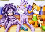  3girls archie_comics ass bbmbbf blaze_the_cat gala-na marine_the_raccoon mobius_unleashed palcomix sega sonic_(series) sonic_the_hedgehog_(series) vagina 