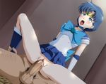 1_boy 1_girl 1boy 1girl ami_mizuno bishoujo_senshi_sailor_moon blue_choker blue_eyes blue_hair blue_skirt blush boots censored cfnm choker circle_anco clothed_female_nude_male cum cum_in_pussy cum_inside elbow_gloves female gloves hairless_pussy male male/female mizuno_ami mosaic_censoring no_panties penis_in_pussy pussy sailor_mercury sailor_moon serafuku sex short_hair skirt skirt_around_belly skirt_lift tiara vaginal vaginal_penetration vaginal_sex