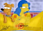  marge_simpson santa&#039;s_little_helper tagme the_simpsons yaroze33_(artist) 