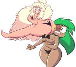 2_girls bikini codykins123 dark-skinned_female dark_skin huge_ass keijo knockout large_ass multiple_girls punching_judy toast_(bee_and_puppycat) white_skin